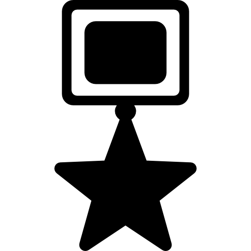 Achievement star award symbol